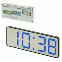 Годинник мережевий VST-898-5, синій, температура, USB