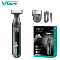 Електробритва VGR V-360 green шейвер для вологого та сухого гоління, 1 насадка, IPX6, LED Display