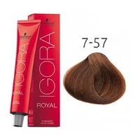 Крем-краска для волос Schwarzkopf Igora Royal 7-57 Средне-Русый Золотисто-Медный 60 мл (4045787207361)