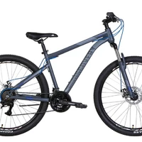 Велосипед 27.5" DISCOVERY TREK AM DD 2022 рама 17.5" Темно-сірий із синім