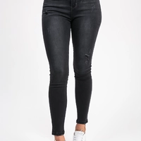 See See Черные рваные джинсы с высокой посадкой - черный цвет, XS