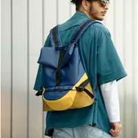 Мужской рюкзак Sambag ReneDouble желто-голубой