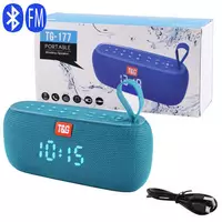 Bluetooth-колонка TG177, speakerphone, радіо, PowerBank, годинник, peacock