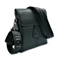 Мужская кожаная сумка H.T.Leather Чёрного цвета 3503-5