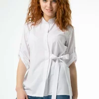 Класична блуза з оригінальним пояском 230160, 46 (230160s46)