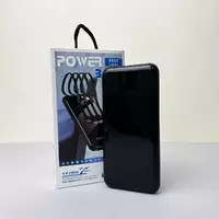 Power Bank Fast Charge з кабелем USB+Micro+Type-C+Lightning (10000mAh) Черный