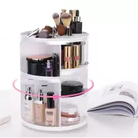 Органайзер для косметики вращающийся 360° Rotation Cosmetic Organizer (розовый, белый, черный)
