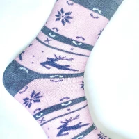Шкарпетки жіночі махрові хб олені смужка MASTER