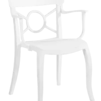 Крісло Papatya Opera-K сидіння біле, верх білий