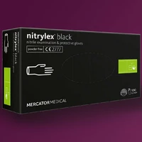 Перчатки нитриловые чёрные без пудры NITRYLEX® black XL (100шт\1000шт)