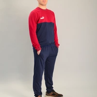 Чоловічий спортивний костюм із світшотом puma бордово-синій, Ростовка (4 шт)