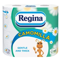 Туалетная бумага regina camomile fsc ромашка 18 м 150 открывов 3 слоя 4 рулона (8004260438513)
