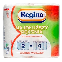 Бумажные полотенца Regina с декором 20.7 м 90 отрывов 2 слоя 2 рулона (8004260489935)