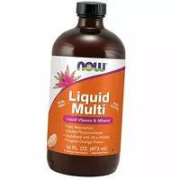 Жидкие Мультивитамины и Минералы, Liquid Multi, Now Foods  473мл Апельсин (36128271)