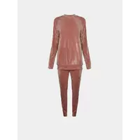 Костюм жіночий велюровий рожевий YG.21.42.003